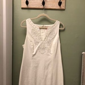 Lily Pulitzer white shift dress size 10
